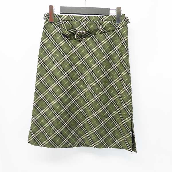 実際に弊社で買取させて頂いたBURBERRY BLUE LABEL/バーバリーブルーレーベル チェック柄 サイドジップ ウールスカート 36