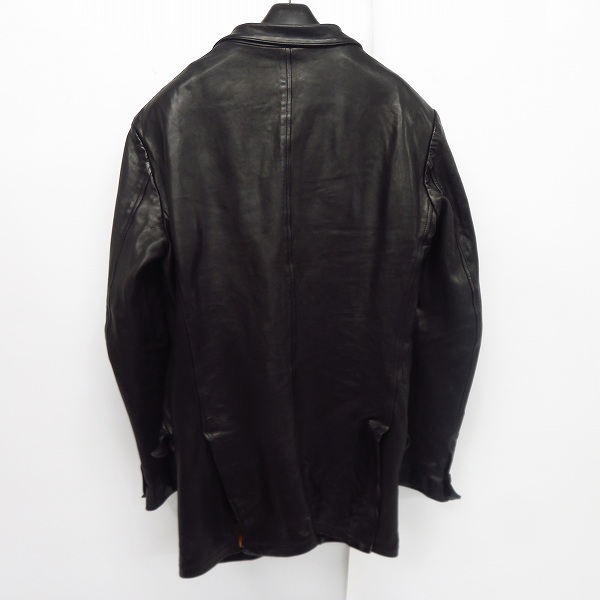 実際に弊社で買取させて頂いたBACKLASH/バックラッシュ GUIDI グイディ ベビーカーフ製品染め レザーシングルジャケット 1636-04/Lの画像 1枚目