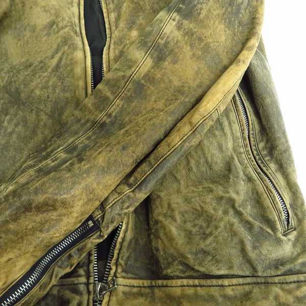 実際に弊社で買取させて頂いたwjk/ダブルジェイケイ シングルラムレザーライダースジャケット 289 rm13/Mの画像 4枚目