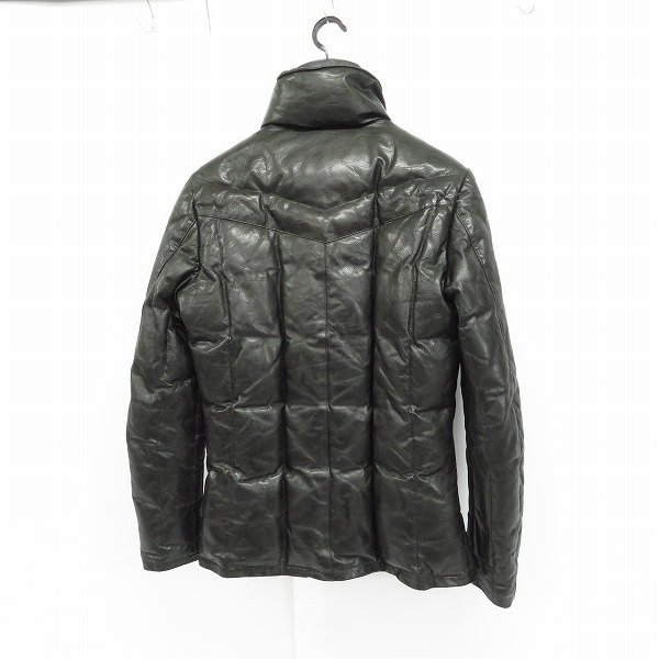 実際に弊社で買取させて頂いたBACKLASH/バックラッシュ カウレザー ダウン ジャケット 1153-02 Size：1(S)の画像 1枚目