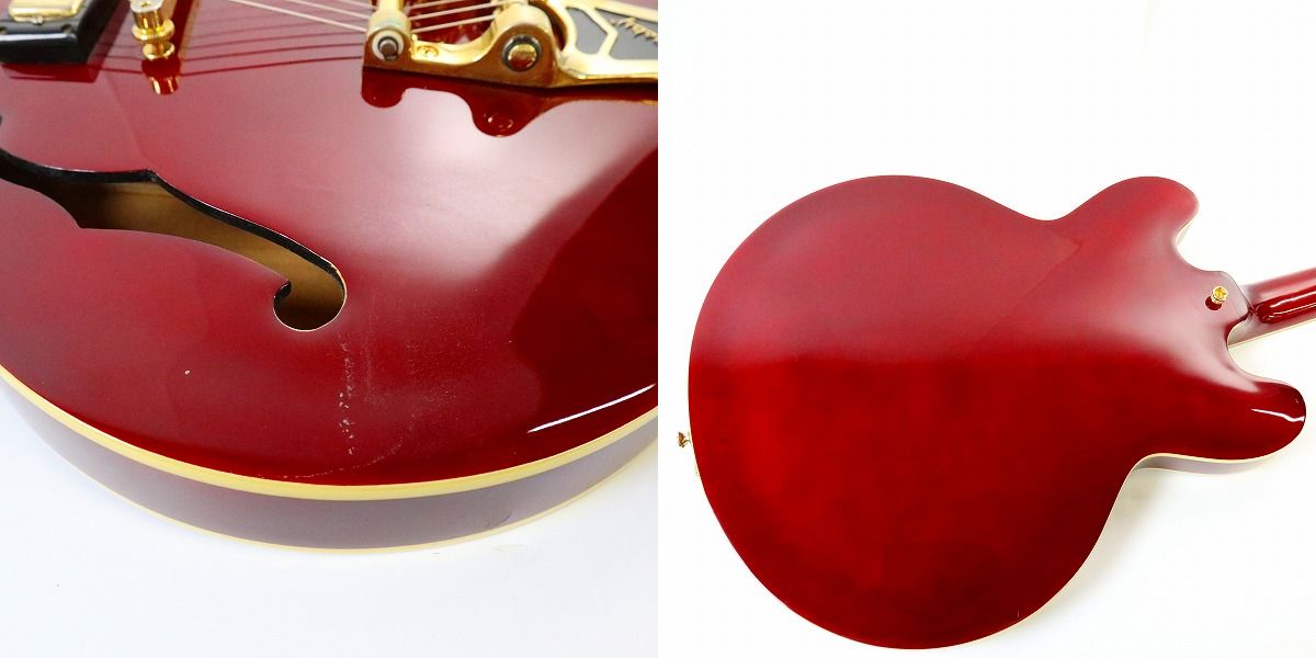 実際に弊社で買取させて頂いた★Epiphone/エピフォン RIVIERA VT CH セミアコ エレキギター ハードケース付き 動作確認済みの画像 6枚目