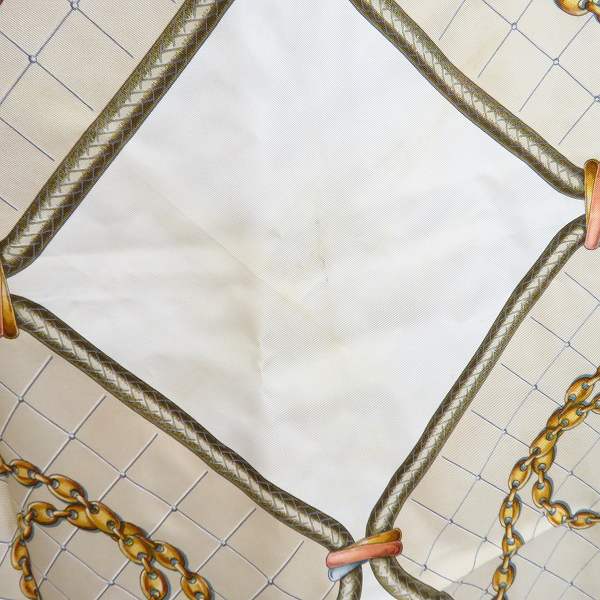 実際に弊社で買取させて頂いたCartier/カルティエ スカーフ シルク 総柄/チェーン/ロープの画像 4枚目