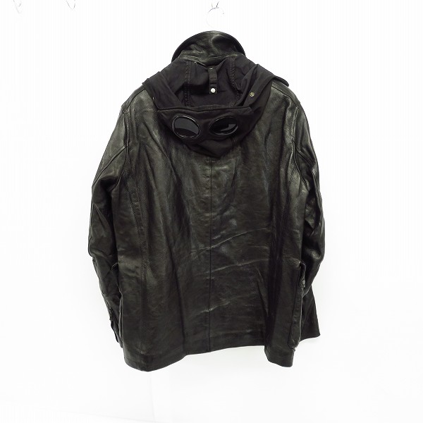 実際に弊社で買取させて頂いたC.P.COMPANY/シーピーカンパニー ラム レザー ゴーグル ジャケット 52の画像 1枚目