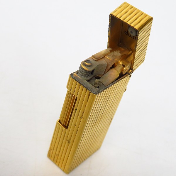 実際に弊社で買取させて頂いたdunhill/ダンヒル ストライプ サイドローラー ガスライター ゴールドの画像 3枚目