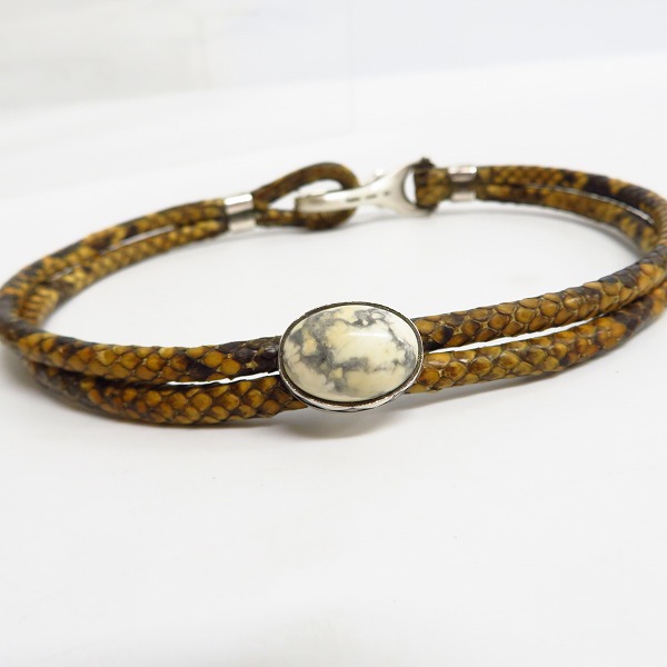 実際に弊社で買取させて頂いたCELT&COBRA/ケルト&コブラ パイソンレザーチョーカーネックレス Argent Gleamの画像 1枚目