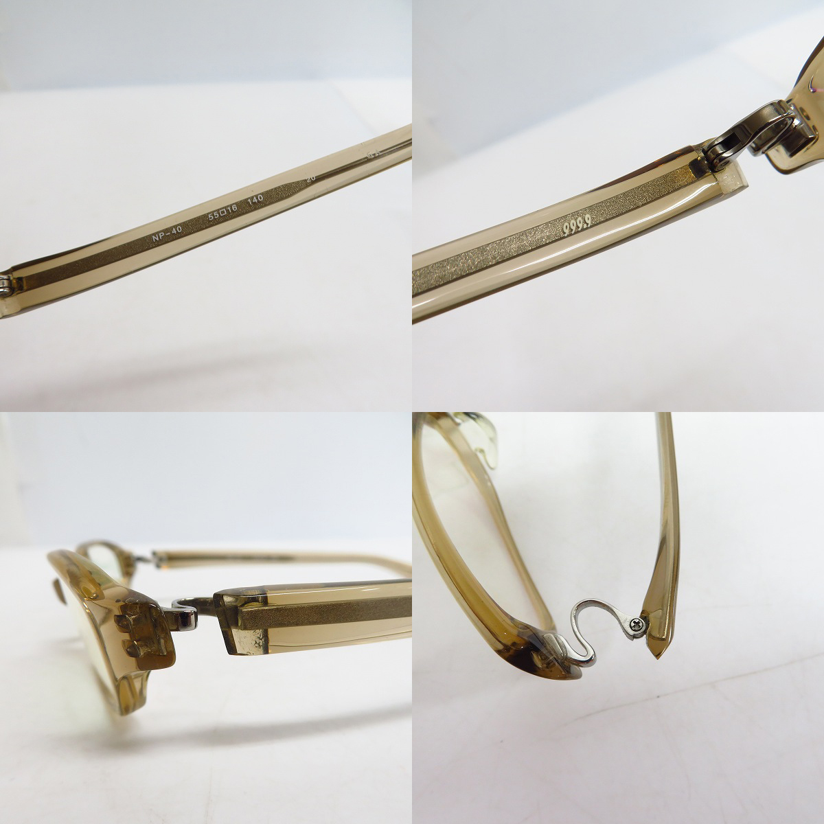 実際に弊社で買取させて頂いた999.9/ フォーナインズ アイウェア/メガネフレーム/NP-40の画像 4枚目