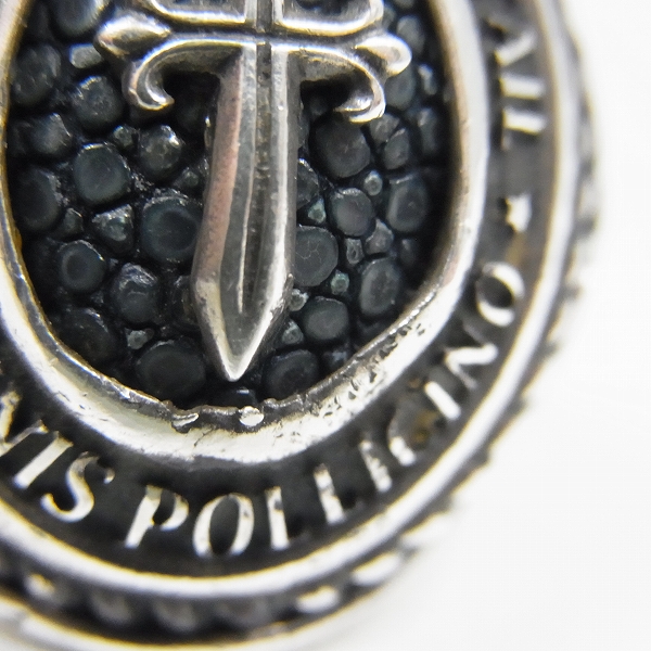 実際に弊社で買取させて頂いたLeathers and Treasures/レザーズアンドトレジャーズ  オーバルスクロールベゼルカレッジリングの画像 7枚目