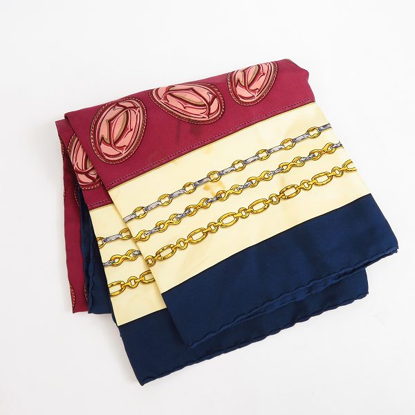 実際に弊社で買取させて頂いたCartier/カルティエ スカーフ シルク 総柄/ブランドロゴ