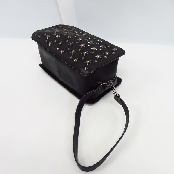 実際に弊社で買取させて頂いたJimmy Choo/ジミーチュウ スタースタッズ ハンドバッグ/ポーチ/ブラックの画像 2枚目
