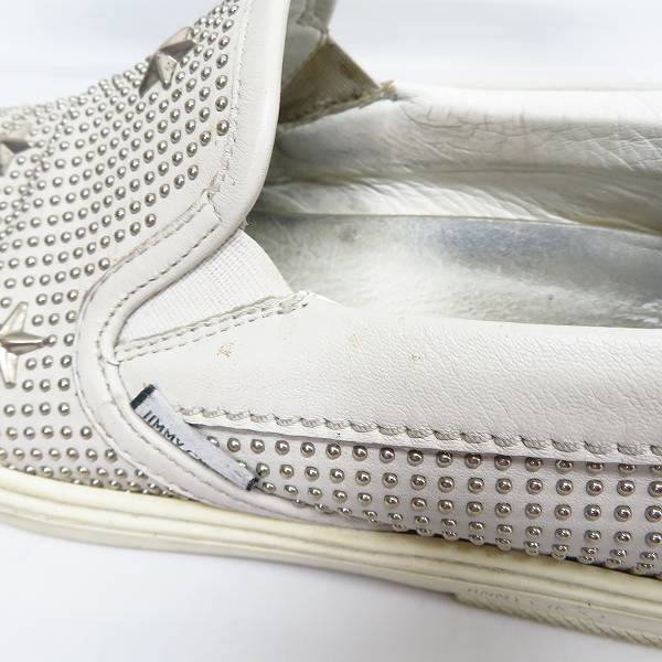 実際に弊社で買取させて頂いたJimmy Choo/ジミーチュウ スタッズ スタッズスリッポン/41.5の画像 6枚目