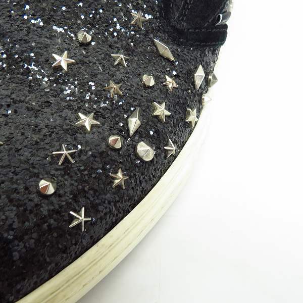 実際に弊社で買取させて頂いたJimmy Choo/ジミーチュウ スタッズ スリッポン/ブラック/41の画像 8枚目