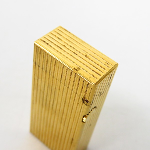 実際に弊社で買取させて頂いたdunhill/ダンヒル ストライプ サイドローラー ガスライター ゴールドの画像 4枚目