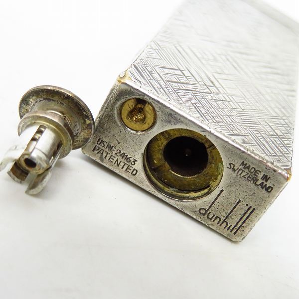 実際に弊社で買取させて頂いたdunhill/ダンヒル クロスカット サイドローラー ガスライター シルバーの画像 2枚目