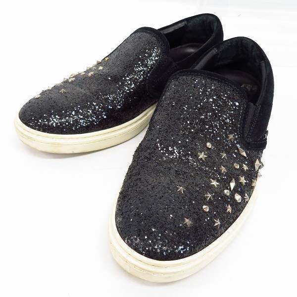 実際に弊社で買取させて頂いたJimmy Choo/ジミーチュウ スタッズ スリッポン/ブラック/41