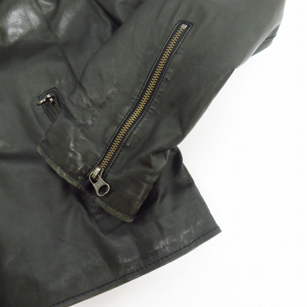 実際に弊社で買取させて頂いた【JPタグ】ARMANI JEANS/アルマーニジーンズ シングル ライダースジャケット Lの画像 8枚目
