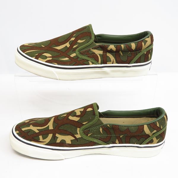 実際に弊社で買取させて頂いたNUMBER (N)INE/ナンバーナイン カモフラ柄 ハートトライバル スリッポン F04-NF004 size：9の画像 3枚目