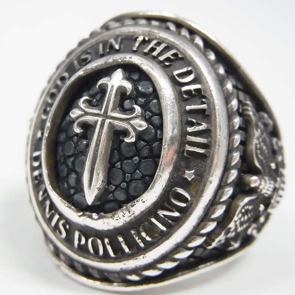 実際に弊社で買取させて頂いたLeathers and Treasures/レザーズアンドトレジャーズ  オーバルスクロールベゼルカレッジリング