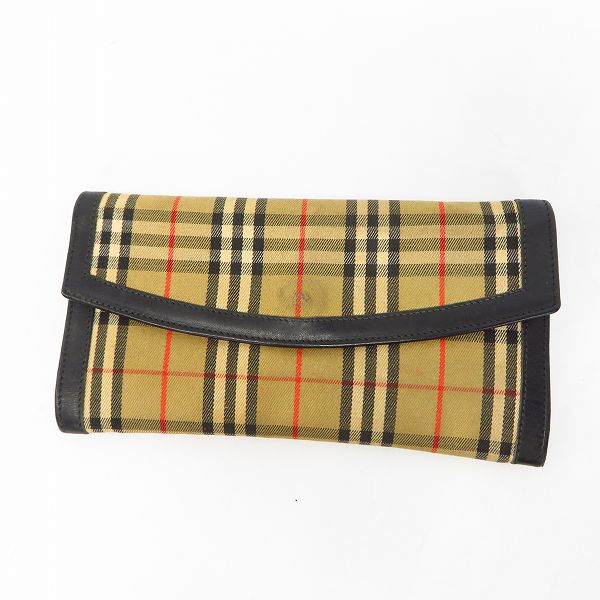 実際に弊社で買取させて頂いたBURBERRY/バーバリー チェック柄 長財布/ウォレットの画像 1枚目