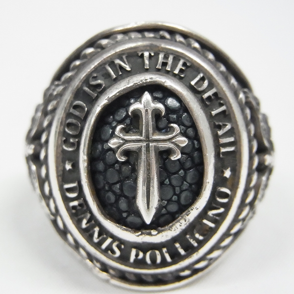 実際に弊社で買取させて頂いたLeathers and Treasures/レザーズアンドトレジャーズ  オーバルスクロールベゼルカレッジリングの画像 1枚目