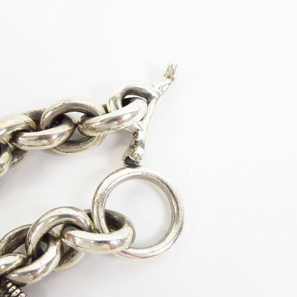 実際に弊社で買取させて頂いたTHIRTEEN DESIGNS/サーティーンデザインズ MAD SKULL LINK BRACELET/マッド スカルリング ブレスレット KB-1SP Lサイズの画像 4枚目