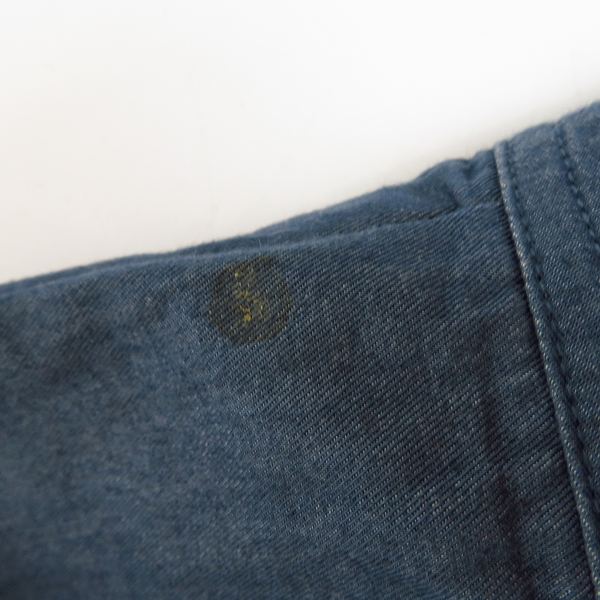 実際に弊社で買取させて頂いたDIET BUTCHER SLIM SKIN/ダイエットブッチャースリムスキン 12AW ウエスタンシャツ インディゴブルー×グレー 1の画像 7枚目