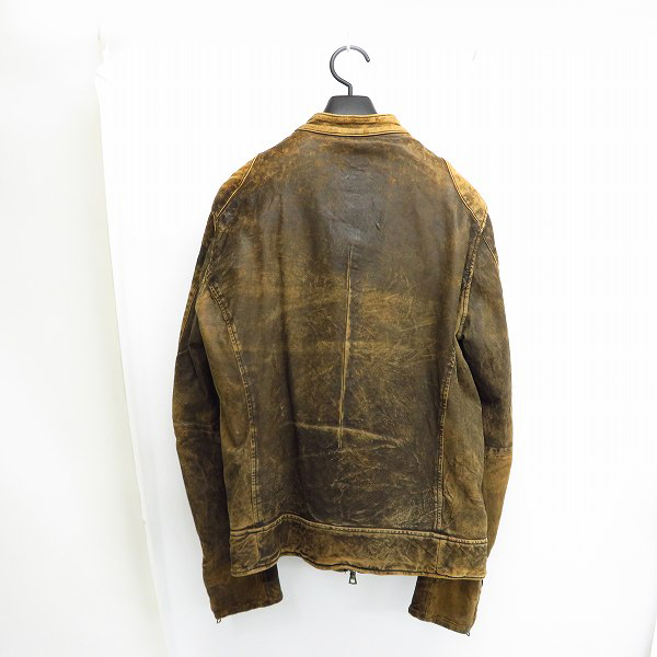 実際に弊社で買取させて頂いたwjk/ダブルジェイケイ シングルラムレザーライダースジャケット 289 rm13/Mの画像 1枚目