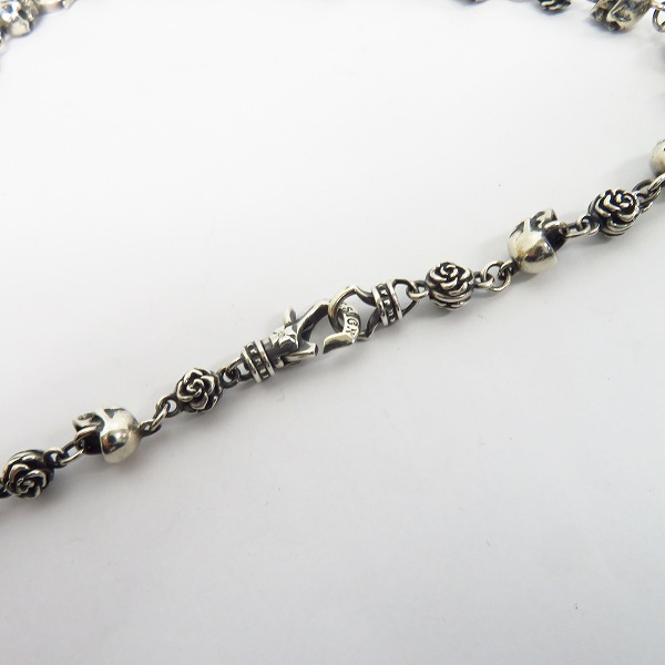 実際に弊社で買取させて頂いたDEAL DESIGN/ディールデザイン スカル&ローズネックレスwスカルペンダントの画像 4枚目