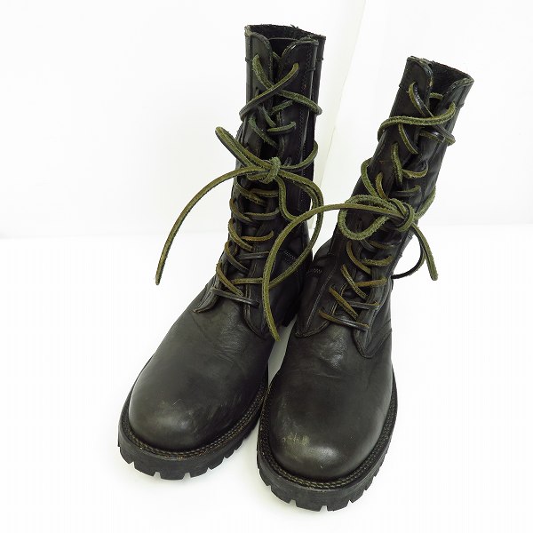 実際に弊社で買取させて頂いたBACKLASH/バックラッシュ レザー サイドジップ レースアップ ロングブーツ 27