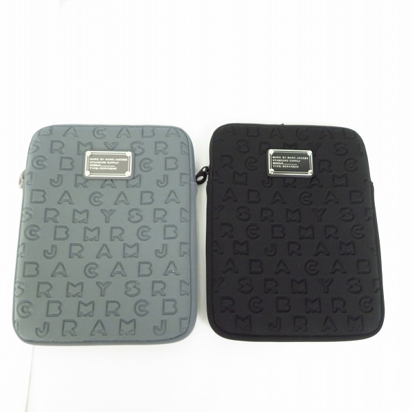 実際に弊社で買取させて頂いたMARC BY MARC JACOBS/マークバイマークジェイコブス タブレットケース/クラッチバッグ ブラック/グレー 2点セット
