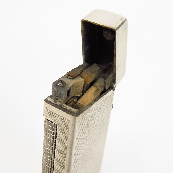 実際に弊社で買取させて頂いたdunhill/ダンヒル ダイヤカット サイドローラー ガスライター シルバー メッシュの画像 3枚目