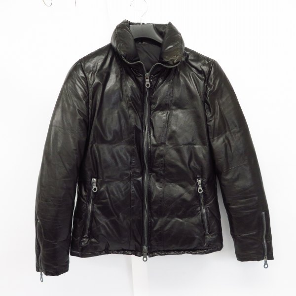 実際に弊社で買取させて頂いた BACKLASH/バックラッシュ 羊革 レザーダウンライダース 1107-01/2