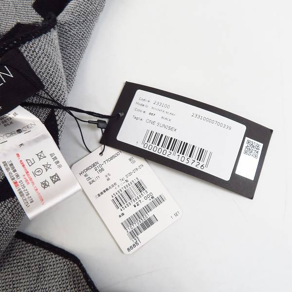実際に弊社で買取させて頂いた【未使用】HYDROGEN/ハイドロゲン ALL OVER SCARF モノグラム ストール 233100の画像 6枚目