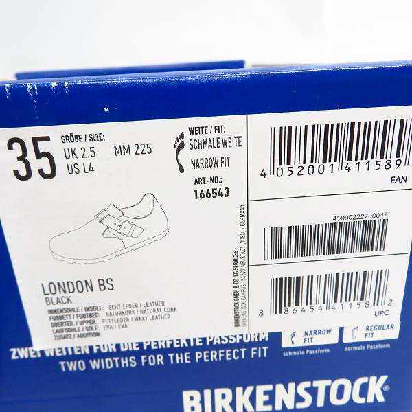実際に弊社で買取させて頂いたBIRKENSTOCK/ビルケンシュトック LONDON シューズ ブラック/35の画像 8枚目