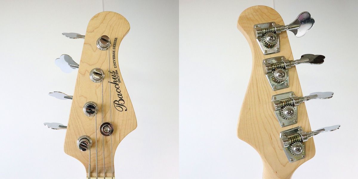 実際に弊社で買取させて頂いた★Bacchus/バッカス ジャズベースタイプ エレキベース ブルー系 動作確認済みの画像 3枚目