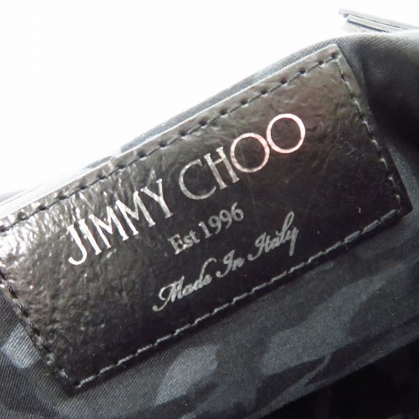 実際に弊社で買取させて頂いたJimmy Choo/ジミーチュウ スタースタッズ クラッチバッグ/ブラックの画像 4枚目