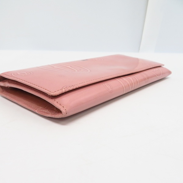 実際に弊社で買取させて頂いたCartier/カルティエ ハッピーバースデー エナメルレザー 二つ折り長財布 ピンクの画像 3枚目