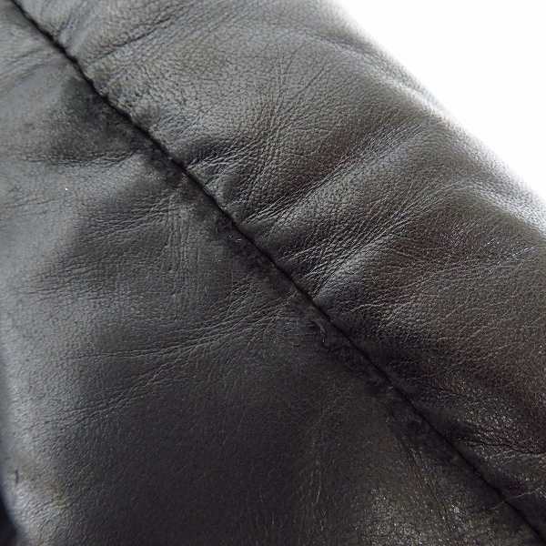実際に弊社で買取させて頂いた BACKLASH/バックラッシュ 羊革 レザーダウンライダース 1107-01/2の画像 6枚目