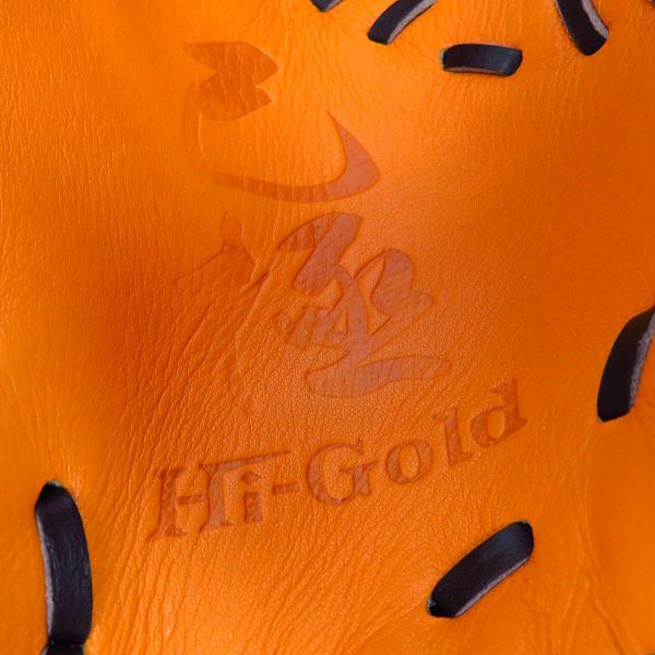 実際に弊社で買取させて頂いたHi-Gold/ハイゴールド 己極 ファーストミット/一塁手 軟式 左投げ グローブ/グラブ 野球 OKG-602Fの画像 3枚目