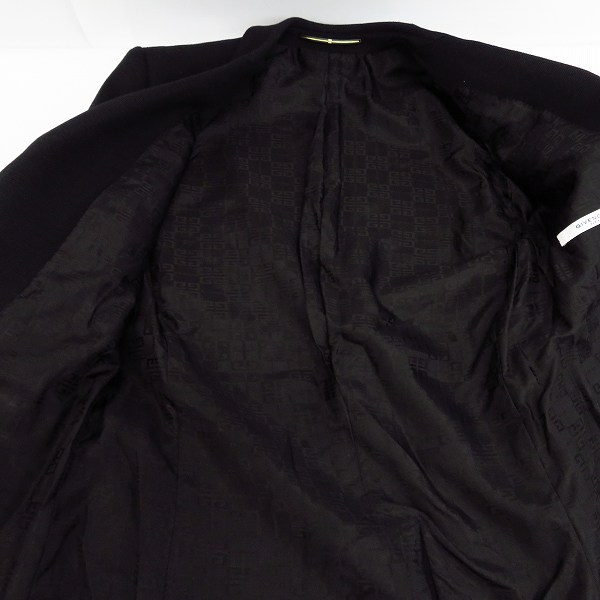 実際に弊社で買取させて頂いた【JPタグ】GIVENCHY/ジバンシー 裏地ロゴ総柄ストレッチ 2Bテーラードジャケット BM301L307G/46の画像 7枚目