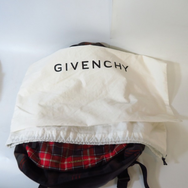 実際に弊社で買取させて頂いたGIVENCHY/ジバンシー チェック バックパック/リュックサックの画像 9枚目