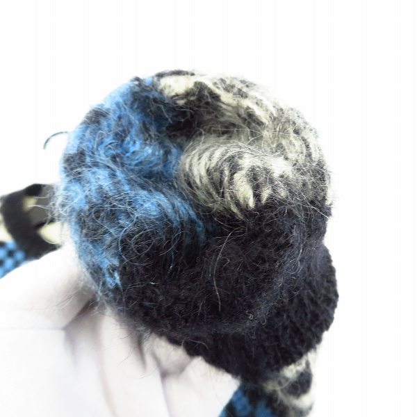 実際に弊社で買取させて頂いたMAISON KITSUNE/メゾンキツネ 16AW モヘアニット チェック柄 KMM-0556-B/Sの画像 5枚目