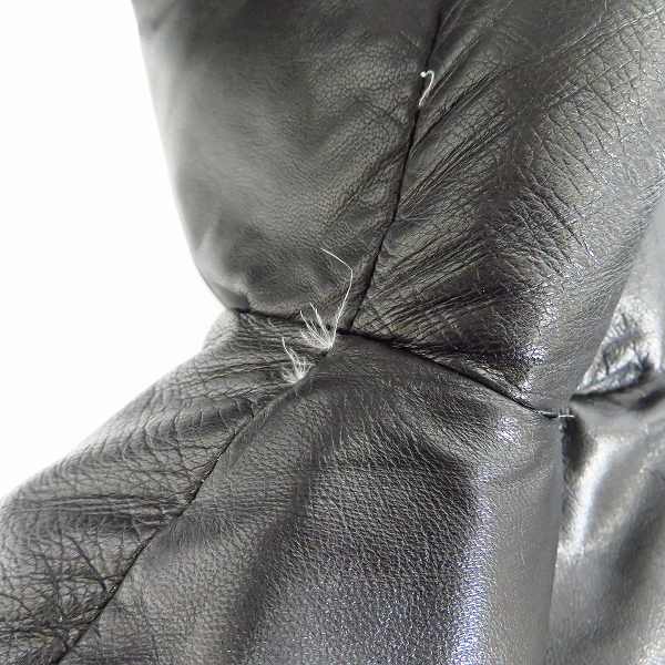 実際に弊社で買取させて頂いた BACKLASH/バックラッシュ 羊革 レザーダウンライダース 1107-01/2の画像 4枚目