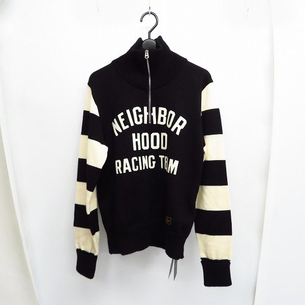 NEIGHBORHOOD/ネイバーフッド R.T./W-HZ.LS ハーフジップニット/黒 