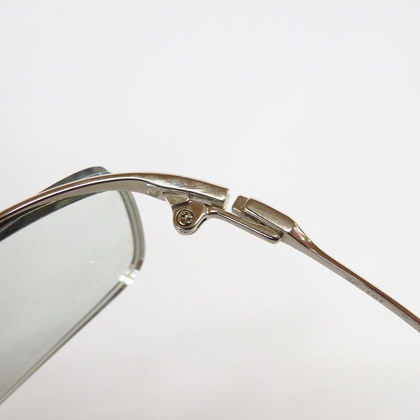 実際に弊社で買取させて頂いた999.9/フォーナインズ メタルフレーム 度入り眼鏡/メガネフレーム シルバー/SP-10T 2の画像 4枚目