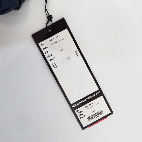 実際に弊社で買取させて頂いた【未使用】Marbles/マーブルス STARS PUFFY VEST スターパフベスト MJK-A1804 ネイビー/Lの画像 5枚目