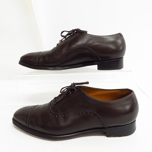 実際に弊社で買取させて頂いたBARNEYS NEWYORK/バーニーズニューヨーク パンチドキャップトゥシューズ/7.5の画像 3枚目