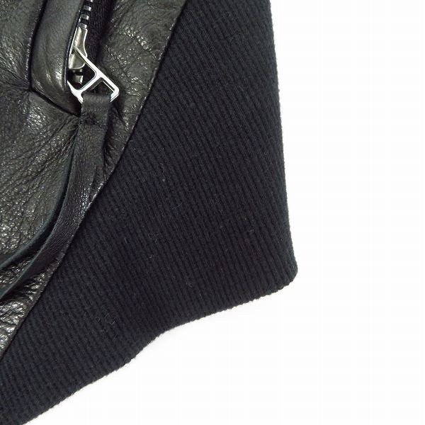 実際に弊社で買取させて頂いたEKAM/エカム シープスキン ダブルライダースジャケット Sの画像 6枚目