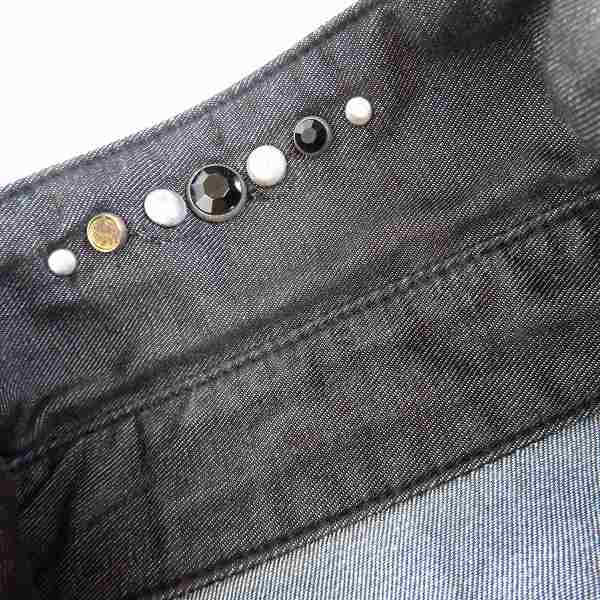 実際に弊社で買取させて頂いたDIET BUTCHER SLIM SKIN/ダイエットブッチャースリムスキン 12AW ウエスタンシャツ インディゴブルー×グレー 1の画像 9枚目