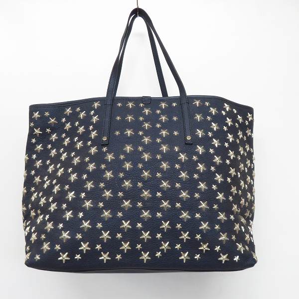 実際に弊社で買取させて頂いたJimmy Choo/ジミーチュウ スタースタッズ トートバッグ/ネイビーの画像 1枚目