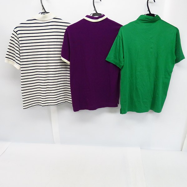 実際に弊社で買取させて頂いたLACOSTE/ラコステ BURBERRY BLACKLABEL/バーバリー ボーダー柄など 半袖 ポロシャツ 3/4/3点セットの画像 1枚目